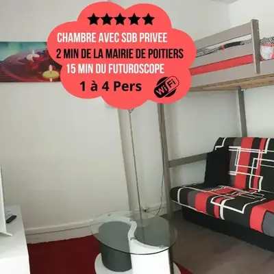 Chambres Poitiers Centre Ville - Salle de Bain