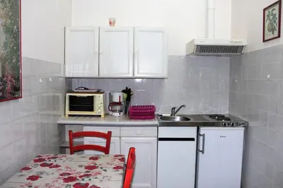 Cuisine ou kitchenette dans l'établissement Champêtre
