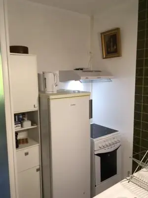 Cuisine ou kitchenette dans l'établissement Les Pierrottes pour 2