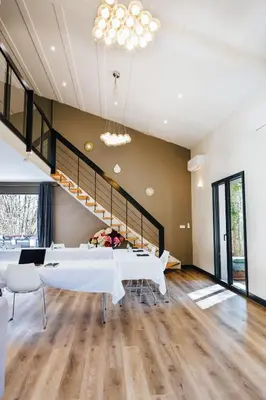 Coin salon dans l'établissement Villa-des-eaux Douces