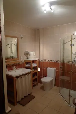 Salle de bains dans l'établissement Chambre d'hôtes à Mignaloux-Beauvoir- le Thil
