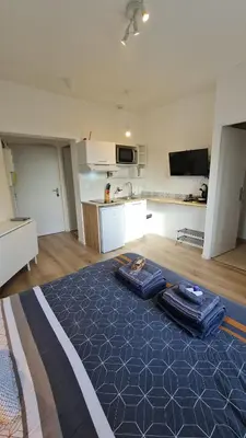 Cuisine ou kitchenette dans l'établissement A1 SWEET HOMES Angouleme l Secteur Sillac l Parking gratuit - Animaux acceptés
