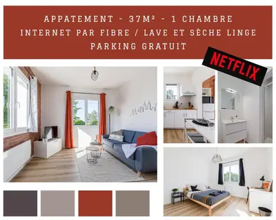 Cuisine ou kitchenette dans l'établissement A1 SWEET HOMES Angouleme l Secteur Sillac l Parking gratuit - Animaux acceptés