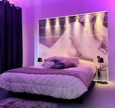 Un ou plusieurs lits dans un hébergement de l'établissement Domaine de l'Angélique - Loft avec SPA privatif - Marais poitevin entre Niort et La Rochelle