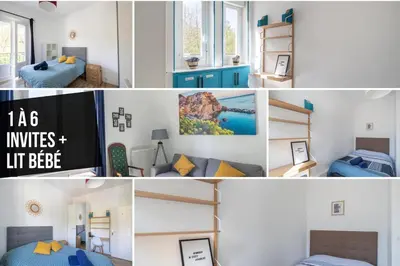 Un ou plusieurs lits dans un hébergement de l'établissement Superbe appartement dans le centre historique