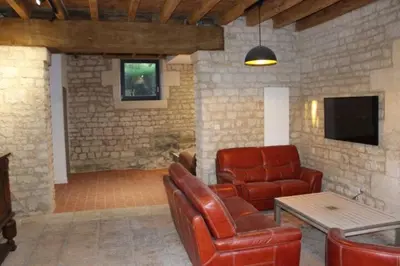 Télévision ou salle de divertissement dans l'établissement Château des Loups - Les Cèdres Bleus