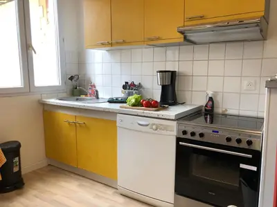 Cuisine ou kitchenette dans l'établissement LES APPART's DES THERMES