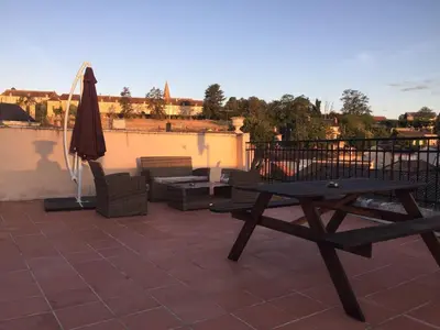 Balcon ou terrasse dans l'établissement 2 Bed-Roof Terrace-Town Centre-Pets