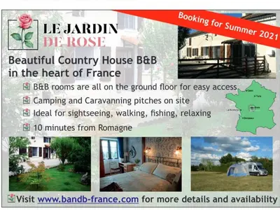 Plan de l'établissement Le Jardin de Rose 24 FEUILLEBERT Romagne 86700