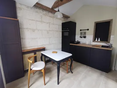 Cuisine ou kitchenette dans l'établissement Appartement Escapade Marine - Maison d Aligre