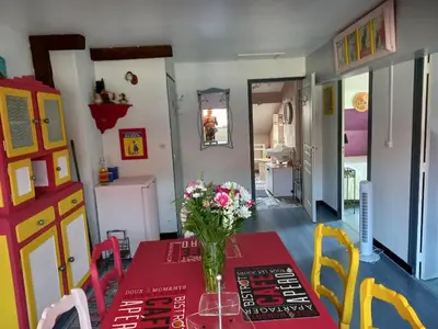 Cuisine ou kitchenette dans l'établissement hô choucas