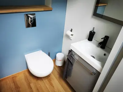 Cuisine ou kitchenette dans l'établissement Logement entier à LA CRECHE