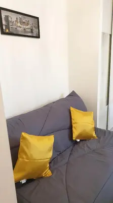Un ou plusieurs lits dans un hébergement de l'établissement Appartement entier meublé à Beaumont proche Futuroscope et Poitiers Technopole