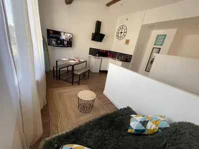 Télévision ou salle de divertissement dans l'établissement The California Dream - hyper-centre - 2mn gare SNCF - WIFI NETFLIX gratuit