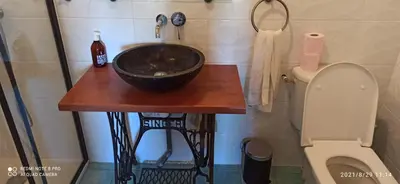 Salle de bains dans l'établissement L'Ecrin des Roches