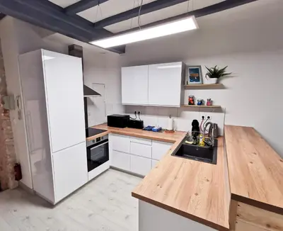 Cuisine ou kitchenette dans l'établissement Appartement Ma Douce Charente - Superbe T3 Design et Fonctionnel - Hyper Centre à Saintes