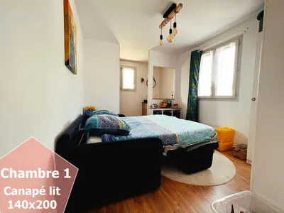 Un ou plusieurs lits dans un hébergement de l'établissement Maison au calme à 5min de Cognac pour 1 à 8 pers