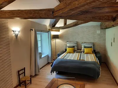 Un ou plusieurs lits dans un hébergement de l'établissement Chateau de Mornay