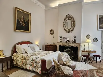 Un ou plusieurs lits dans un hébergement de l'établissement Chateau de Mornay