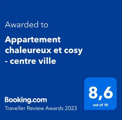Certificat, récompense, panneau ou autre document affiché dans l'établissement Centre-ville - calme -proche gare
