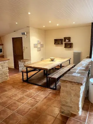 Coin salon dans l'établissement Uniquely Private Holiday Villa in the Charente