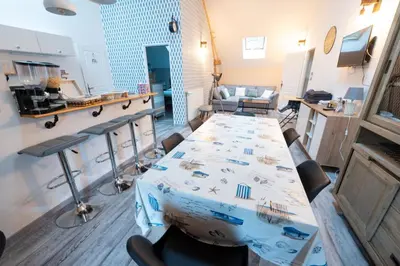Cuisine ou kitchenette dans l'établissement L’entre deux vignes