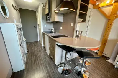 Cuisine ou kitchenette dans l'établissement Bel Appartement Avec Balcon Proche Du Lac