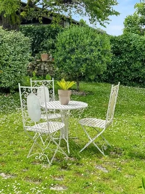 Jardin de l'établissement Maison de charme à Sigogne, proche de Cognac, barbecue inclus.