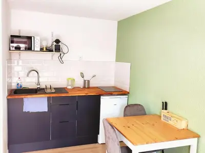 Cuisine ou kitchenette dans l'établissement Le Martel, à 50m de la gare Fibre
