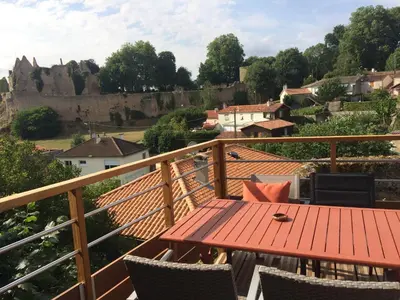 Balcon ou terrasse dans l'établissement Les 3 pigeons