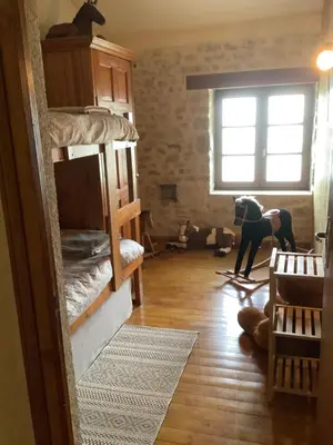 Un ou plusieurs lits dans un hébergement de l'établissement Gîte vallée magique Panissaud