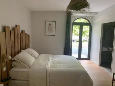 Un ou plusieurs lits dans un hébergement de l'établissement Chambres d'hôtes de la pilatière