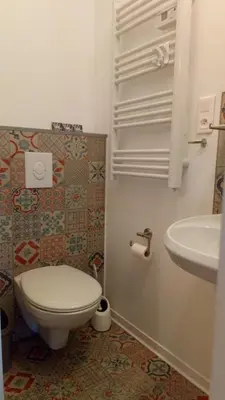Salle de bains dans l'établissement La Petite Bellarderie