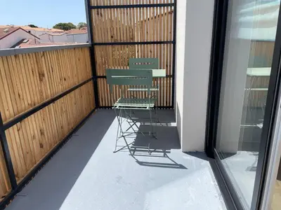 Balcon ou terrasse dans l'établissement Superbe appartement La Rochelle