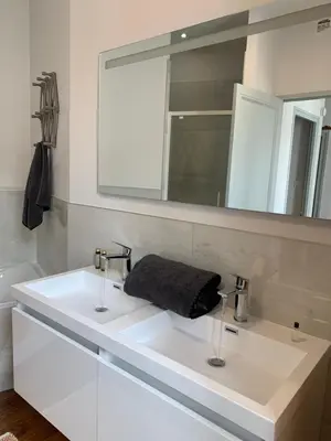 Salle de bains dans l'établissement Grand appartement de Standing #Hypercentre
