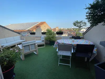 Vue générale sur la montagne ou vue sur la montagne depuis l'appartement