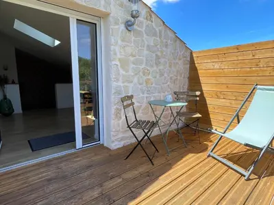 Terrasse ou espace extérieur de l'établissement Le clos des grandes rivières