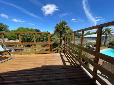 Balcon ou terrasse dans l'établissement Le clos des grandes rivières