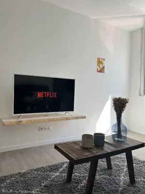 Télévision ou salle de divertissement dans l'établissement Appartement situé en plein coeur du centre-ville