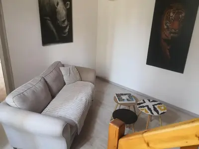 Coin salon dans l'établissement Chez Alex et Sophie