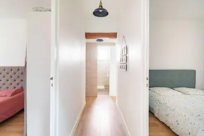 Un ou plusieurs lits dans un hébergement de l'établissement Maison de vacance à 15 minutes de Royan