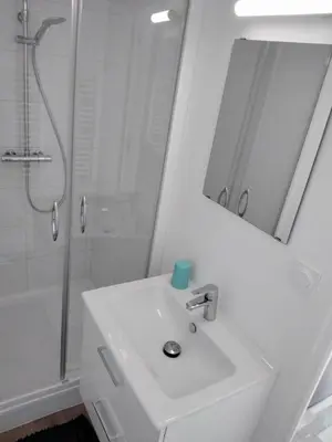 Salle de bains dans l'établissement Studio indépendant