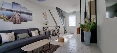 Coin salon dans l'établissement En hypercentre, Le Nature Zen - Appart avec terrasse entièrement rénové - Netflix - Amazon Prime -