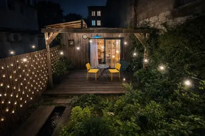 Jardin de l'établissement Cabane urbaine calme & terrasse privée