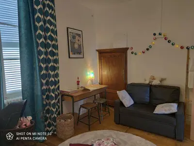 Coin salon dans l'établissement La Parenthèse Entre Abbaye et Venise Verte