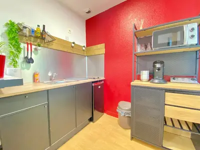 Cuisine ou kitchenette dans l'établissement ~ le Terracotta ~ Studio 1/4 pers / Futuroscope
