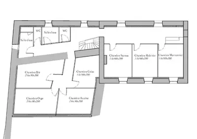 Plan de l'établissement Château de Parançay - 15 people lodge