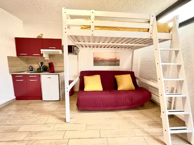 Cuisine ou kitchenette dans l'établissement ~ Le riad ~ Studio 1/4 Pers, porte du Futuroscope