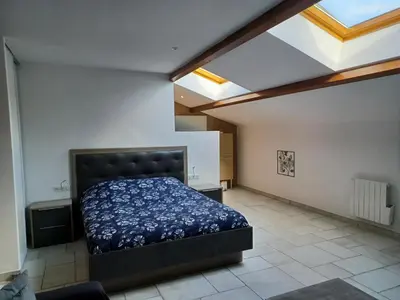 Un ou plusieurs lits dans un hébergement de l'établissement La Grange 3 étoiles - Maison d'hôte à 10 min des plages