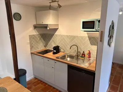 Cuisine ou kitchenette dans l'établissement Studio à 20 min des cures thermales de La Roche Posay - Casino